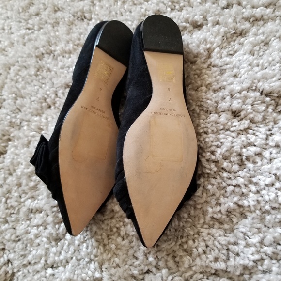 Sigerson Morrison Suede Pointed Toe Flats - Picture 4 of 5